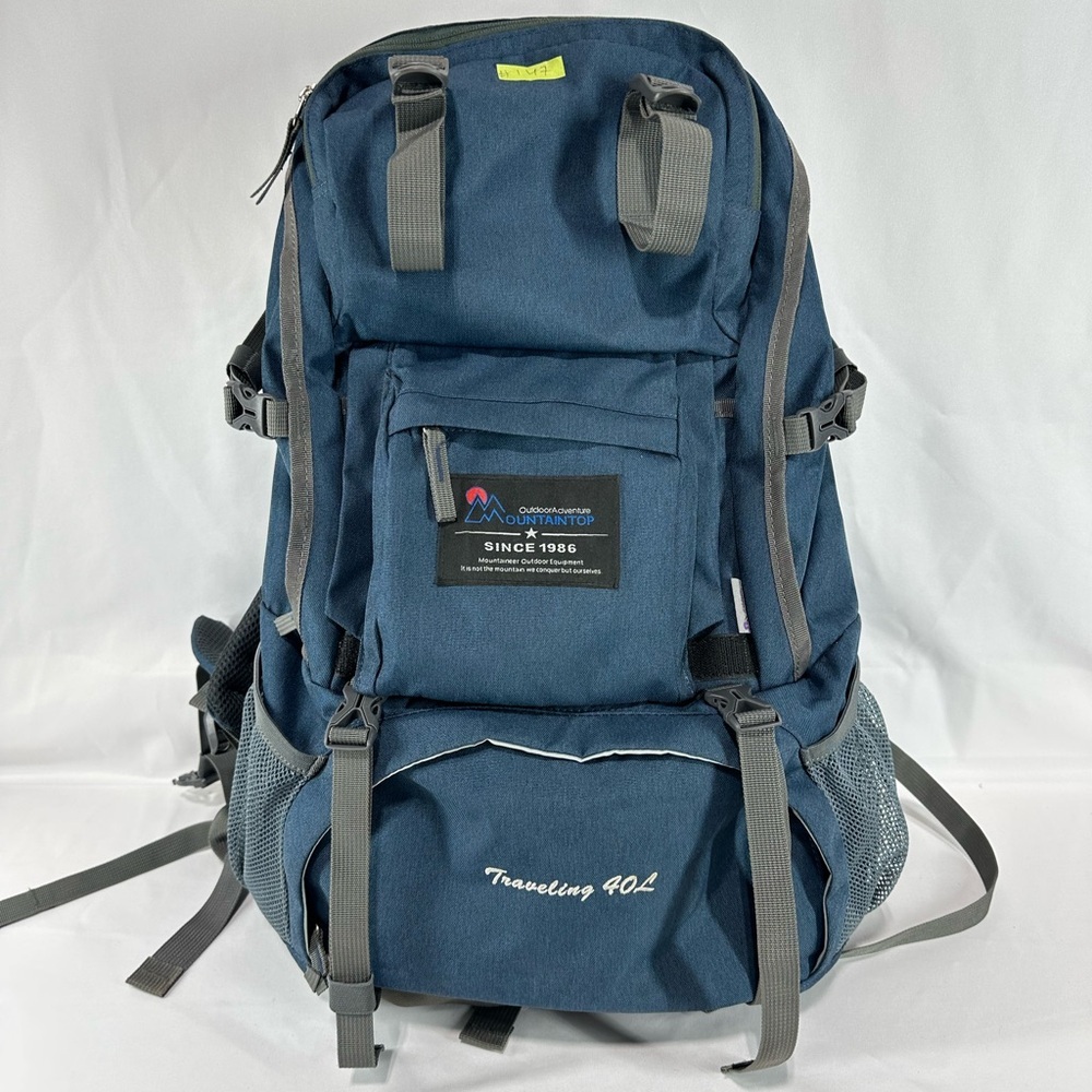 #147 Outdoor Adventure Mountain Top Backpack Traveling 40L w/ Raincover